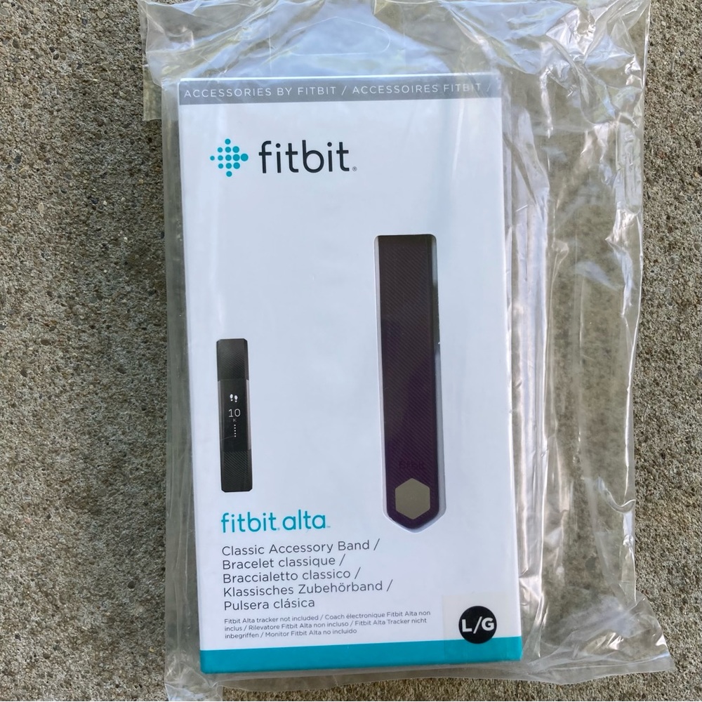 Fitbit Alta Classic Accessory Band in Plum Size Large